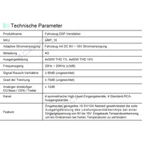 Verstärker Subwoofer Endstufe Chinch-Anschluss für Android Radio 16-Pin 