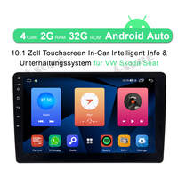 10.1" Wireless Carplay Android Auto 1280x720 2GB+32GB GPS Autoradio Navigation Bluetooth DSP für VW Golf 6 VI Passat B6 B7 Touran T5 Polo Caddy Skoda Seat