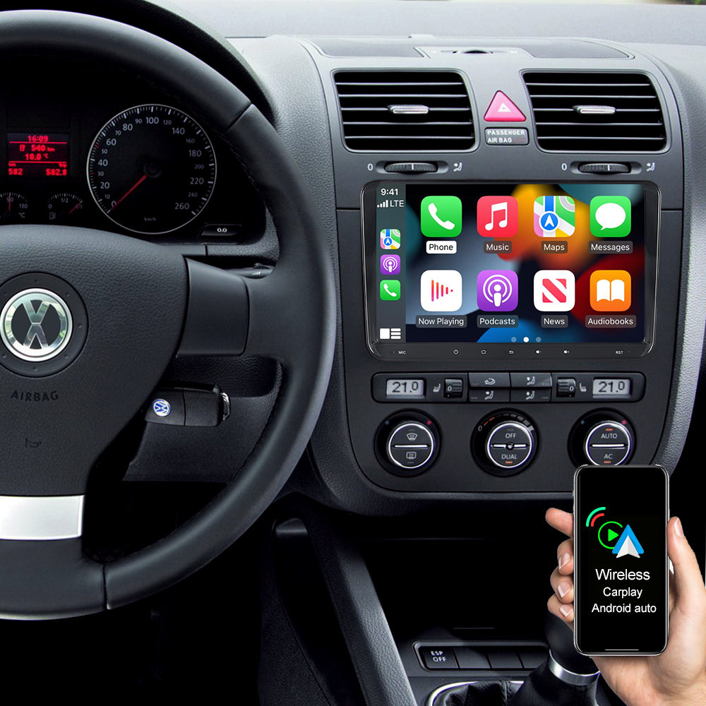 9 Android 2GB RAM+32GB ROM Autoradio Navigation GPS für VW Golf 5 6 V VI  Passat B6 B7 Tiguan Touran T5 Polo Caddy Skoda Seat Unterstützt Wireless
