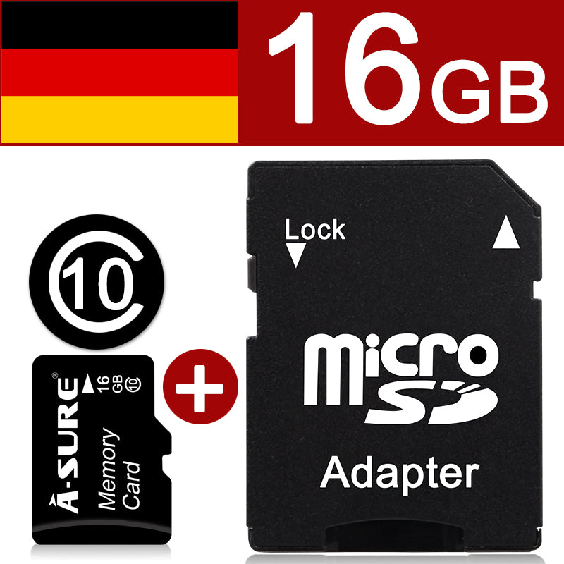 TF SD-Karte 16 GB mit Europakarten für Android-System Radio Navi
